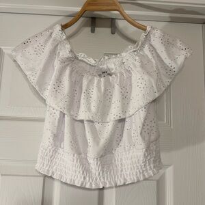 Bar III top. Off or on the shoulder crop.